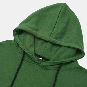 Sudadera con capucha 100% algodón de gramaje pesado para hombre, sudaderas con capucha unisex con estampado personalizado, logotipo de marca, talla grande, color verde - Product Image 3