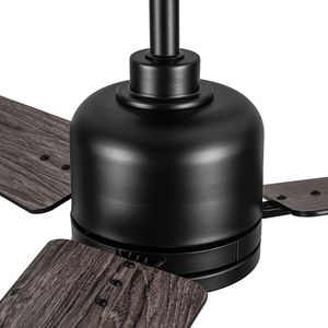 48-Inch <b>Black</b> Low Profile <b>Ceiling</b> <b>Fan</b> with Light Elegant Home Decor - Product Image 6
