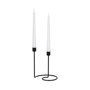 Jaffsexports Black <b>Iron</b> Dual Candle Stand <b>8</b> Inch Height Handmade Eco-Friendly Durable Religious Use Home Decor for Weddings - Product Image 2