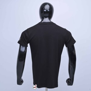 เสื้อยืดคอกลมผ้าฝ้ายแขนสั้นสีดำสำหรับผู้ชายจากร้าน MRI เสื้อยืดคอกลมลำลองใส่ได้พอดีตัวอักษรออกแบบโลโก้ด้านหน้า - Product Image 2