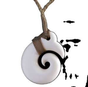 DIFFRANT Collar de marfil de imitación PANDANE Colgante de dientes de dragón Cool man Gargantilla Retro Joyería estilo tribal Collar de hueso - Product Image 1