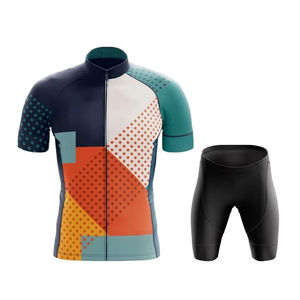 Ensemble de maillot de cyclisme pour homme, léger, respirant, à séchage rapide, avec poche zippée, short à bretelles, uniformes de cyclisme - Product Image 2