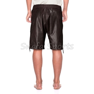 Pantalones Cortos de Cuero Casuales para Hombre, Corte Holgado, con Cordón Ajustable, Estilo Urbano, Nueva Tendencia 2026, Personalizables, en Venta - Product Image 2