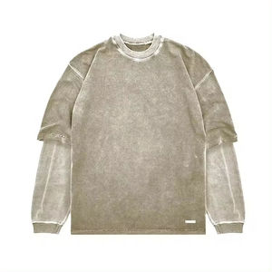 Camiseta térmica de cuello redondo para hombre, mezcla de algodón, manga larga, informal, para uso diario. - Product Image 2