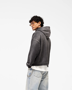 เสื้อฮู้ดดี้โอเวอร์ไซส์ Y2K ลายกราฟิกแบบยูนิเซ็กซ์ ผลิตจากผ้าฝ้ายฟลีซหนานุ่ม เป็นมิตรต่อสิ่งแวดล้อม สไตล์วินเทจ สตรีทแวร์ รับผลิตแบบ OEM ODM สำหรับแบรนด์ส่วนตัว - Product Image 4