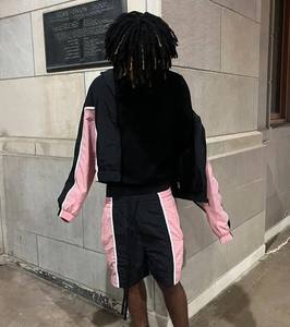 Summer Nylon Windbreaker <b>Jacket</b> <b>Short</b> Set Zip up Long Sleeve Polo Shirt and <b>Shorts</b> Set Custom Clothing Manufacturers - Product Image 6