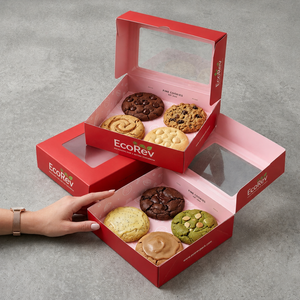 Custom Design Printed Paper Food Package <b>Boxes</b> for Bakery Takeout Crossiant Doughnut <b>Cookie</b> Packaging Box - Product Image 1