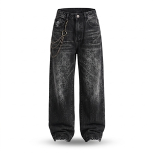 Pantalones Vaqueros Cargo de Cintura Alta, Ligeros, Desgastados, Rotos, de Corte Holgado, Color Sólido, Estilo Casual de Verano - Product Image 1