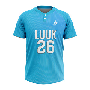 เสื้อเบสบอลแบบสั่งทำพิเศษ 2 กระดุม ชุดทีมซอฟต์บอล ผ้าโพลีเอสเตอร์ซับเหงื่อ ชุดกีฬา OEM ODM - Product Image 5