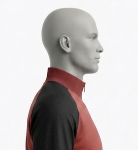 Survêtement rouge zippé pour homme, manches raglan, coupe classique, veste décontractée en tricot avec col montant, vêtements d'automne - Product Image 5
