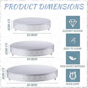 ขาตั้งเค้กดีไซน์คลาสสิกสำหรับเค้กวันเกิดและเค้กแต่งงาน ฐานแข็งแรงสำหรับใช้ในงานอีเว้นท์ - Product Image 1