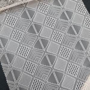 Lightweight Breathable Square Triangle Geometric Stretch Lace Fabric 147cm Nylon Spandex Warp Knit Wedding <b>Lingerie</b> Apparel - Product Image 5