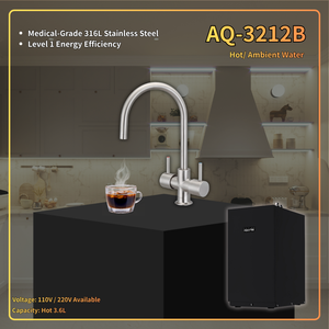 Distributeur d'eau chaude et ambiante sous comptoir AQUATEK AQ-3212B en acier inoxydable 316L, 3,6 L, électrique, usage domestique - Product Image 1
