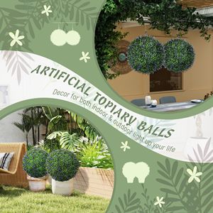 2 Bolas de Topiario de Lavanda de 16.5 Pulgadas, Plantas Artificiales de Seda para Interiores y Exteriores, Decoración del Hogar, Temática Artística, Topiarios de Graduación - Product Image 4