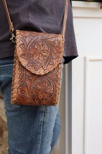 Funda de teléfono hecha a mano Patrón elegante Fundas de teléfono de cuero genuino real Fundas de teléfono móvil de alta calidad vintage personalizadas - Product Image 6