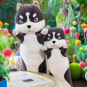 Gray Long Dog <b>Novelty</b> Body Pillow for Comfort and Style as a Unique <b>Gift</b> - Product Image 5