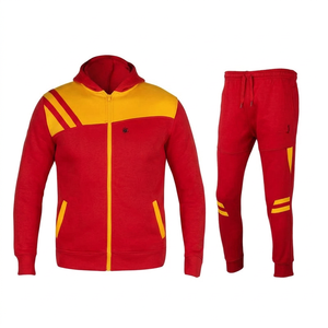 Pantalon de jogging sportif pour homme, personnalisable, décontracté, à blocs de couleur, à capuche, taille élastique, manches longues, avec poches latérales, pour l'hiver, 100% coton - Product Image 4