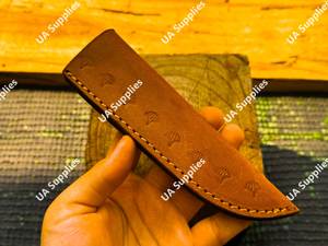 Étui à couteau léger en cuir pleine fleur de qualité supérieure, fait main, pour lame fixe, avec passant de ceinture, pour camping et chasse, support de couteau OEM ODM - Product Image 6