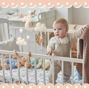 Mobile per Culla Ecologico in Velluto Teddy per <span class=keywords><strong>Cameretta</strong></span> Neonato, Culla Sospesa, Regalo per Neonati - Product Image 2