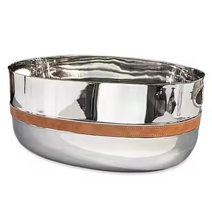 Bac à glace élégant en métal, seau isotherme en acier inoxydable pour fêtes, refroidisseur de vin et de bière pour événements - Product Image 3