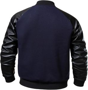 Chaqueta Varsity de Lana y Viscosa Transpirable de Alta Calidad, Nueva Moda, Impermeable, para Otoño y Primavera, Estilo Urbano, Corte Regular - Product Image 2