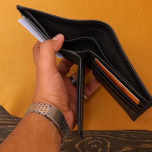 Cartera de Cuero con Pelo de Vaca, Hecha a Mano, Cartera de Cuero Genuino para Hombre, Piel de Vaca Natural, Cartera Moderna y Duradera - Product Image 6