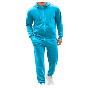 Conjunto Deportivo de Dos Piezas para Hombre, Chaqueta con Capucha y Pantalones con Cierre Completo, Personalizable con Logotipo, Calidad de Exportación, para Entrenamiento en Gimnasio - Product Image 6