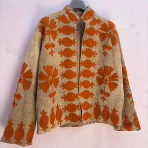 Chaqueta de Algodón Suzani Hecha a Mano en India, Chaqueta Corta Bordada a Mano, Chaqueta Suzani Unisex Bordada a Mano - Product Image 1