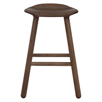 Elegante Taburete y Otomana de Madera Maciza de Nogal Contemporáneo y Duradero para Dormitorio, Hotel, Apartamento, Barra de Desayunos