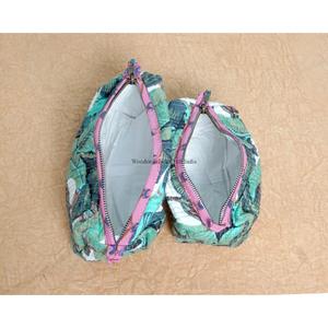 Elegant Handcrafted 3pc Quilted Vanity Pouch Set Organic Cotton Floral Motifs Water-Resistant Lining Multipurpose Storage Bags - Product Image 6