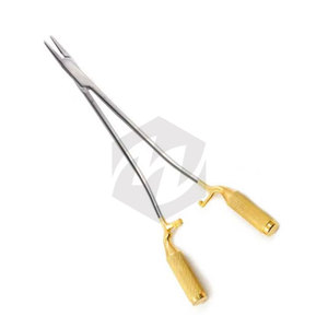 Portaagujas quirúrgico de liberación rápida para cromosomas con mordazas dentadas de carburo de tungsteno de acero inoxidable de alta calidad - Product Image 1