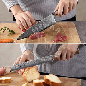 Juego de Cuchillos de Cocina de Damasco de Buena Calidad y Diseño, Juego de Cuchillos de Cocina de Damasco Hechos a Medida a Bajo Precio - Product Image 3