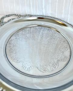 Bandeja de Servicio Plateada con Relieve de Diseño, Bandeja de Servicio Elegante de Primera Calidad para Mesa, Forma Rectangular, Hecha a Mano, de Lujo - Product Image 4