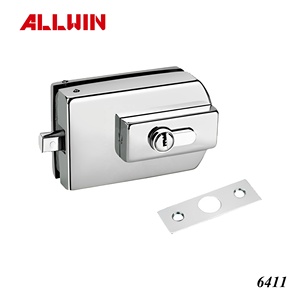 OEM ODM Modern Design Aluminum Patch Fitting Lock for Glass Doors Satin Finish for Hotel Home Office - Product Image 5