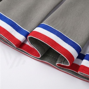 High Waist Pleated <b>Mini</b> <b>Skirt</b> Women Gray Solid Color With <b>Red</b> White Blue Trim Comfortable All Seasons Wear - Product Image 6