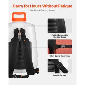 Pulvérisateur électrique à dos de 4 gallons, 8 buses, 2 tiges télescopiques, pression réglable de 90 PSI, autonomie de 4 à 6 heures, pulvérisateurs agricoles - Product Image 5