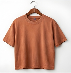 เสื้อยืดผู้ชายสไตล์วินเทจ ผ้าฝ้ายเฟรนช์เทอร์รี่ 240 GSM ทรงโอเวอร์ไซส์ หนานุ่ม สตรีทแวร์  แบบเรียบ  รับสกรีนโลโก้ - Product Image 1