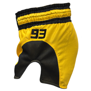 Muay Thai Mixed Martial Arts <b>Shorts</b> Black Gold Embroidery Stretch Durable Breathable 100g <b>Polyester</b> Unisex Adult Training Wear - Product Image 4