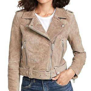 Veste en cuir suédé véritable pour femmes de haute qualité, fabriquée par des fabricants professionnels de vestes en cuir suédé - Product Image 1