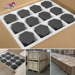 Plaques céramiques hexagonales en carbure de silicium SSiC, haute dureté, <span class=keywords><strong>pour</strong></span> l'industrie <span class=keywords><strong>réfractaire</strong></span>, résistantes à l'usure, <span class=keywords><strong>pour</strong></span> revêtement. - Product Image 3