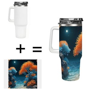 Vaso personalizado con logo de 40 oz, taza de viaje de acero inoxidable para promociones de farmacias y consultorios médicos. - Product Image 1