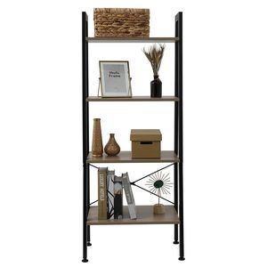 Scaffale a 4 Ripiani Industriale Grigio, Scaffalatura per Ufficio, Bagno, Soggiorno, Libreria - Product Image 2
