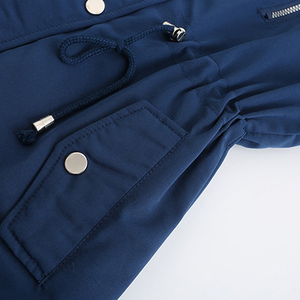 Parka en coton polaire pour femme, manteau d'hiver épais avec col en fourrure amovible, veste chauffante pour femme, fournisseur de marques personnalisées - Product Image 4