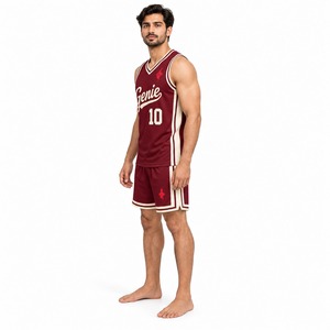 Conjunto de Uniforme Deportivo de Baloncesto, Camiseta y Pantalones Cortos a Juego, Ropa Deportiva Transpirable para Entrenamiento, Juego y Práctica - Product Image 4