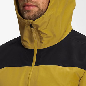 Chaqueta Impermeable con Capucha para Hombre, Diseño Color Block, Casual, Otoño, Poliéster, Cierre de Cremallera, Bolsillos Delanteros, Corte Regular - Product Image 5