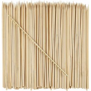 100 Count 10 Inch Bamboo <b>Skewers</b> for Shish Kabob & Grill for Fruits Appetizers Cocktails-BBQ Accessories - Product Image 1
