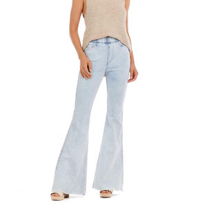 Pantalones Vaqueros de Mezclilla de Diseño Moderno y Transpirable de Primera Calidad a Precio de Fábrica, Pantalones Vaqueros Casuales Rotos y Elegantes Personalizados al por Mayor para Mujer - Product Image 1