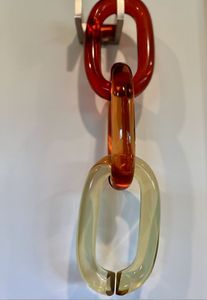 Modern Resin Acrylic Chain <b>Large</b> Interlocking Link <b>Wall</b> <b>Decor</b> Contemporary Decorative Home Interior <b>Wall</b> Hanging Art - Product Image 1