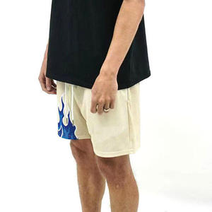Shorts de bain pour hommes en polyester de qualité supérieure, décontractés, unis, personnalisables, imperméables, séchage rapide, taille élastique, pour la plage et le surf - Product Image 2