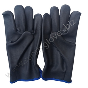 Guantes de Invierno de Alta Calidad para Conducir, Cálidos, Completos, con Puño Elástico, de Cuero Genuino y Algodón, Antiestáticos y de Seguridad - Product Image 4